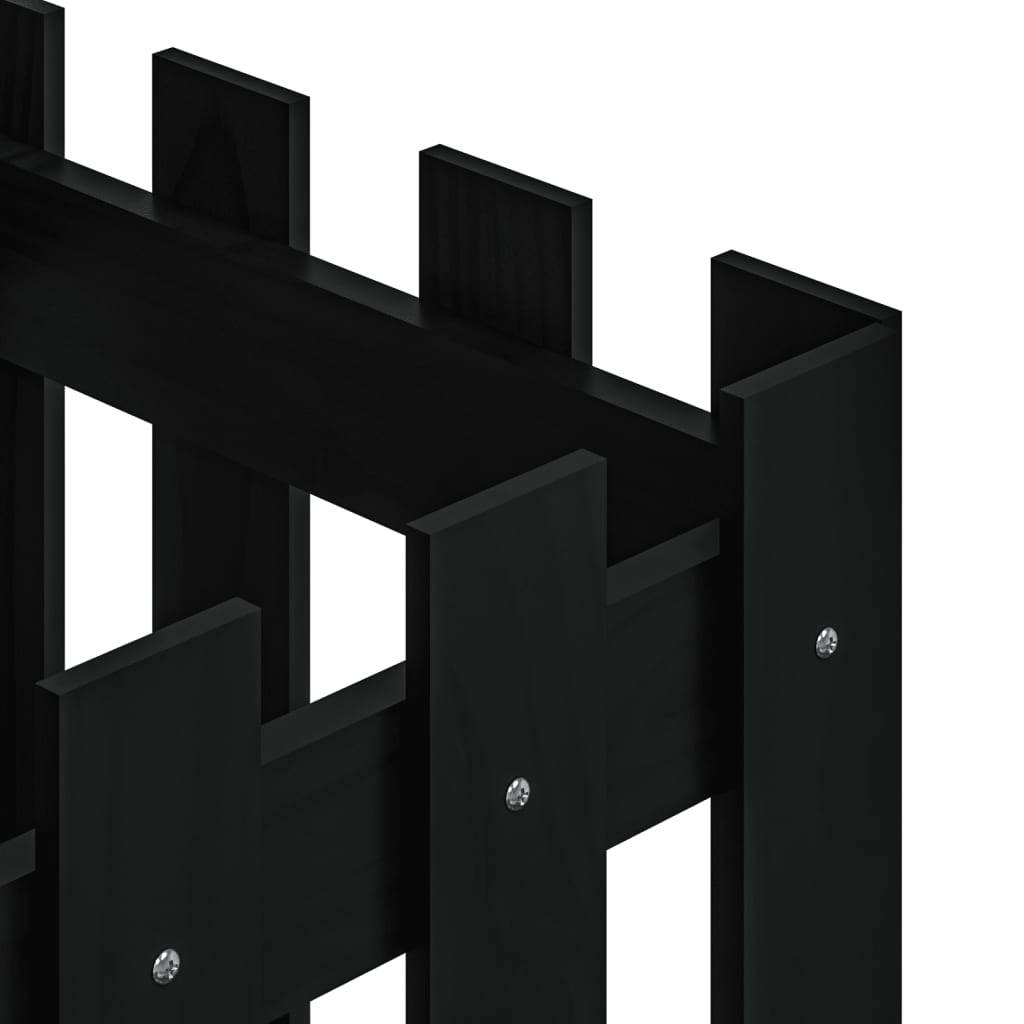 Vidaxl - Jardinière avec design de clôture noir 40x40x40 cm pin massif vidaXL 832449 - Image 7