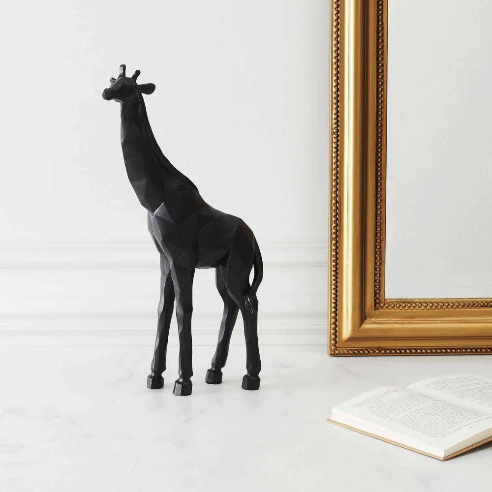The Home Deco Factory - Girafe origami en polyrésine noire 40 cm - Image 2