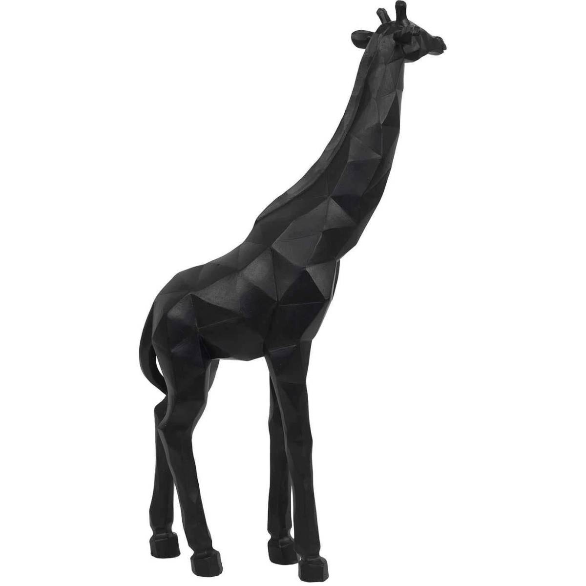 The Home Deco Factory - Girafe origami en polyrésine noire 40 cm - Image 1