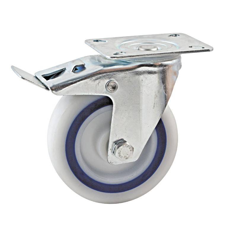 Roulette saturne grise 100mm pivotante à frein - AVL - 5948420