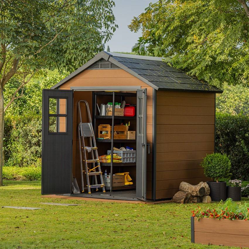 Keter - Abri de jardin Newton 757 - 4,5 m² - marron - KETER - Image 9