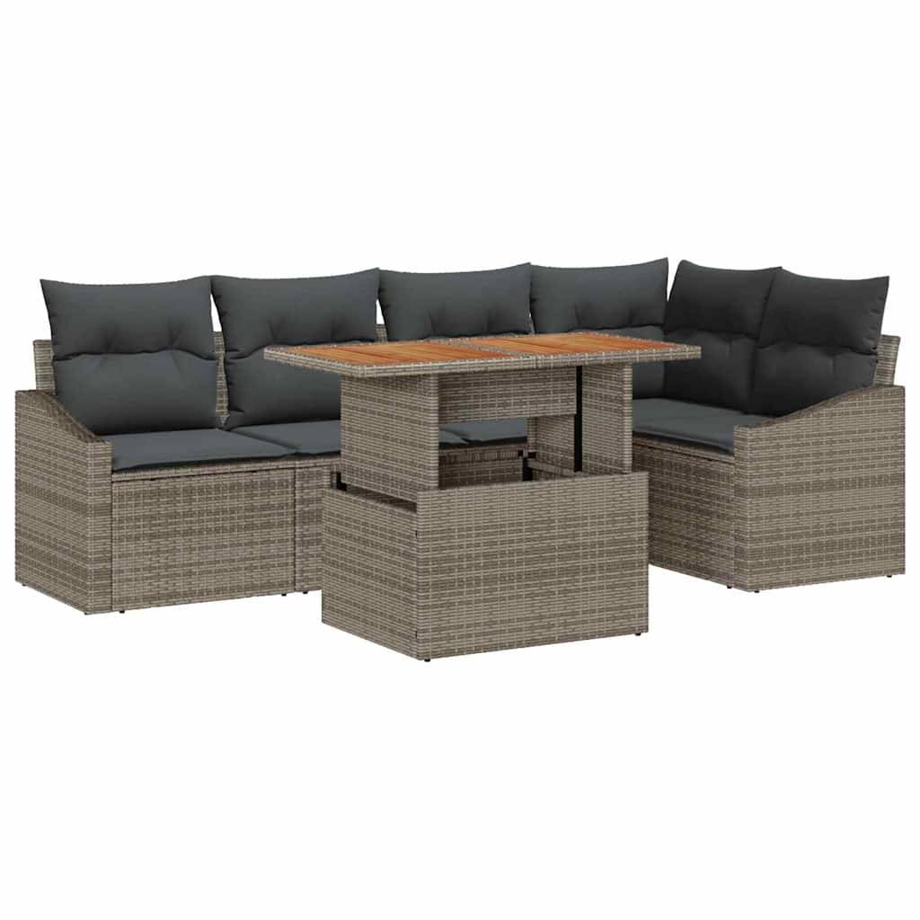 ComfortXL - Ensemble canapé extérieur 5 places en résine tressée avec coffres de rangement Gris – ComfortXL Outdoor Living - Image 2
