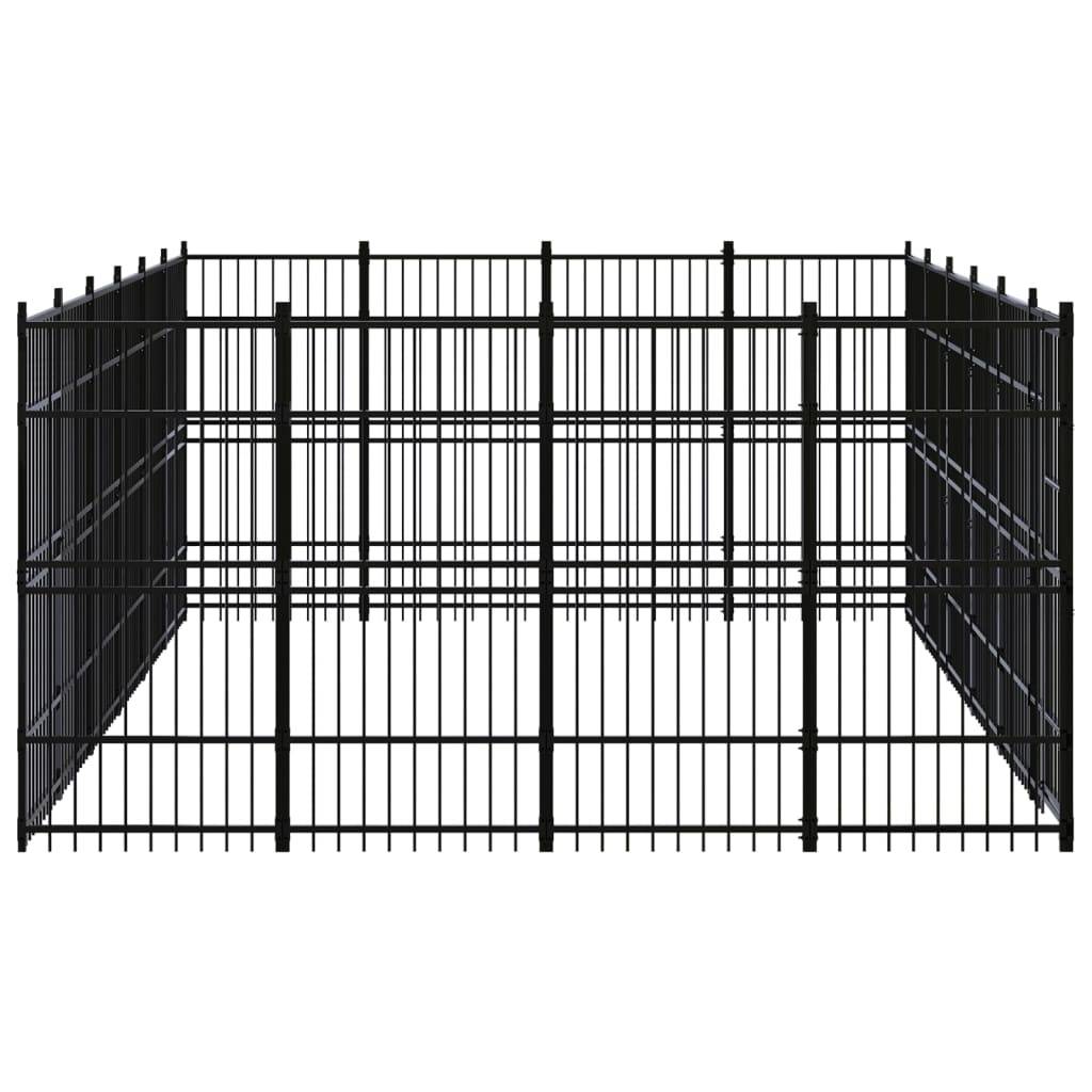 Vidaxl - Chenil d'extérieur pour chiens Acier 22,12 m² vidaXL 3097984 - Image 4