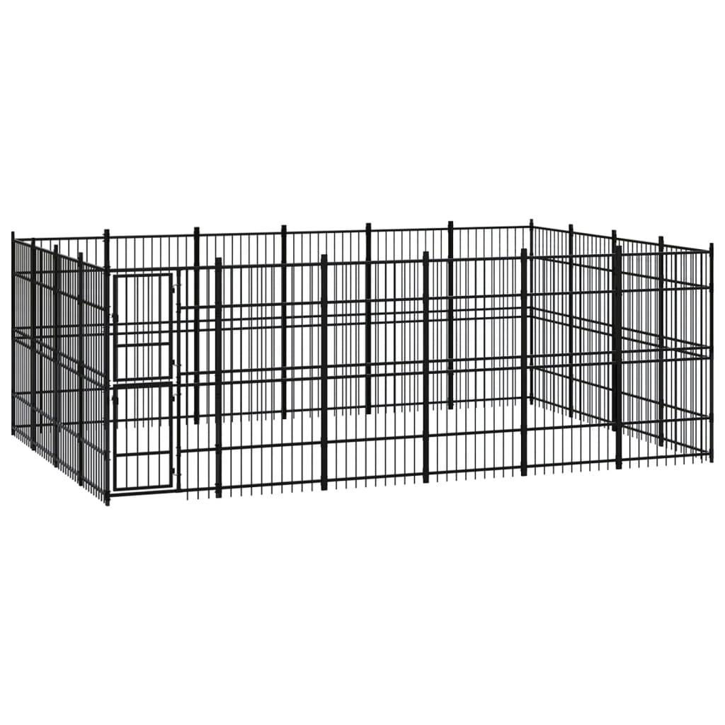 Vidaxl - Chenil d'extérieur pour chiens Acier 22,12 m² vidaXL 3097984 - Image 1