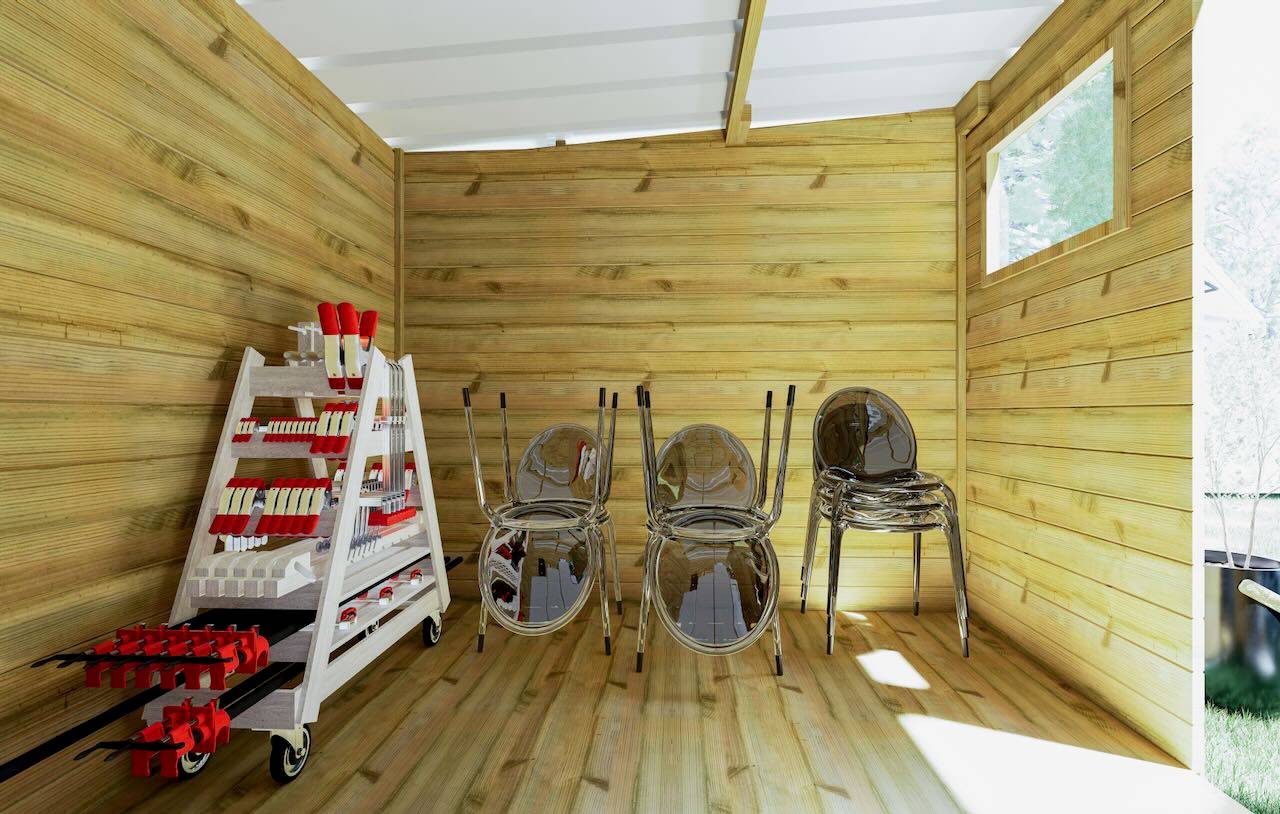 ABRI DE JARDIN bois  autoclave 27mm - 4,34x3,44m / 15m2 - Bac acier - Abri Français - Image 3