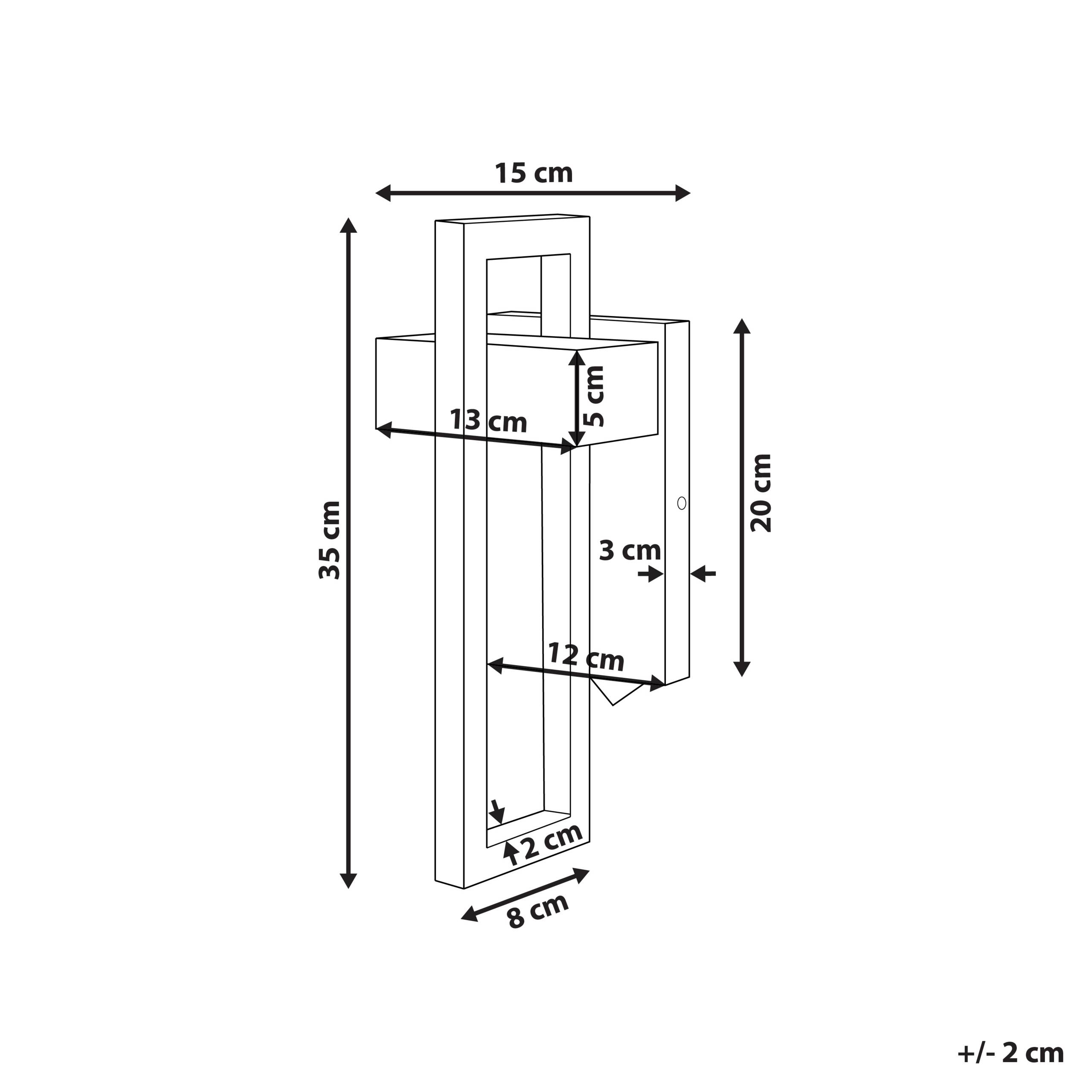 Beliani - Applique Murale à LED d'Extérieur Noire en Métal et Verre Design Moderne Robuste Protégé Contre les Particules de plus de 1 mm Usage Jardin - Image 3