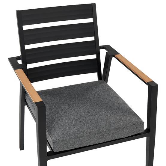 Beliani - Chaise de jardin Aluminium Noir TAVIANO - Beliani - Image 7