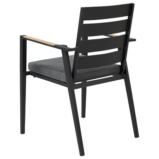 Beliani - Chaise de jardin Aluminium Noir TAVIANO - Beliani - Image 6