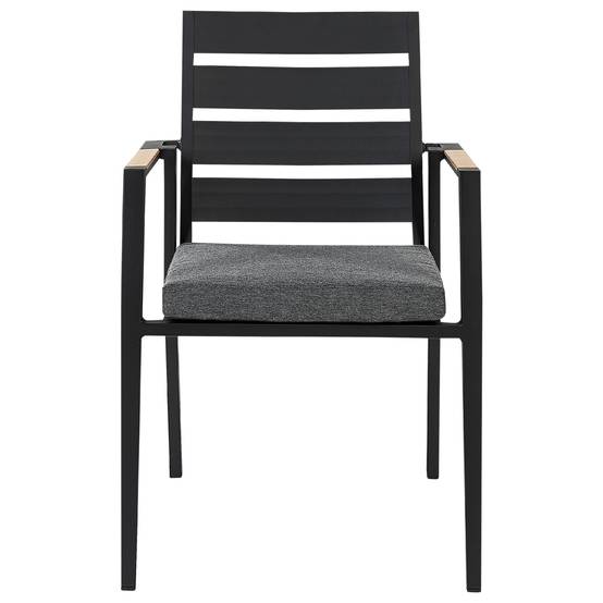 Beliani - Chaise de jardin Aluminium Noir TAVIANO - Beliani - Image 5