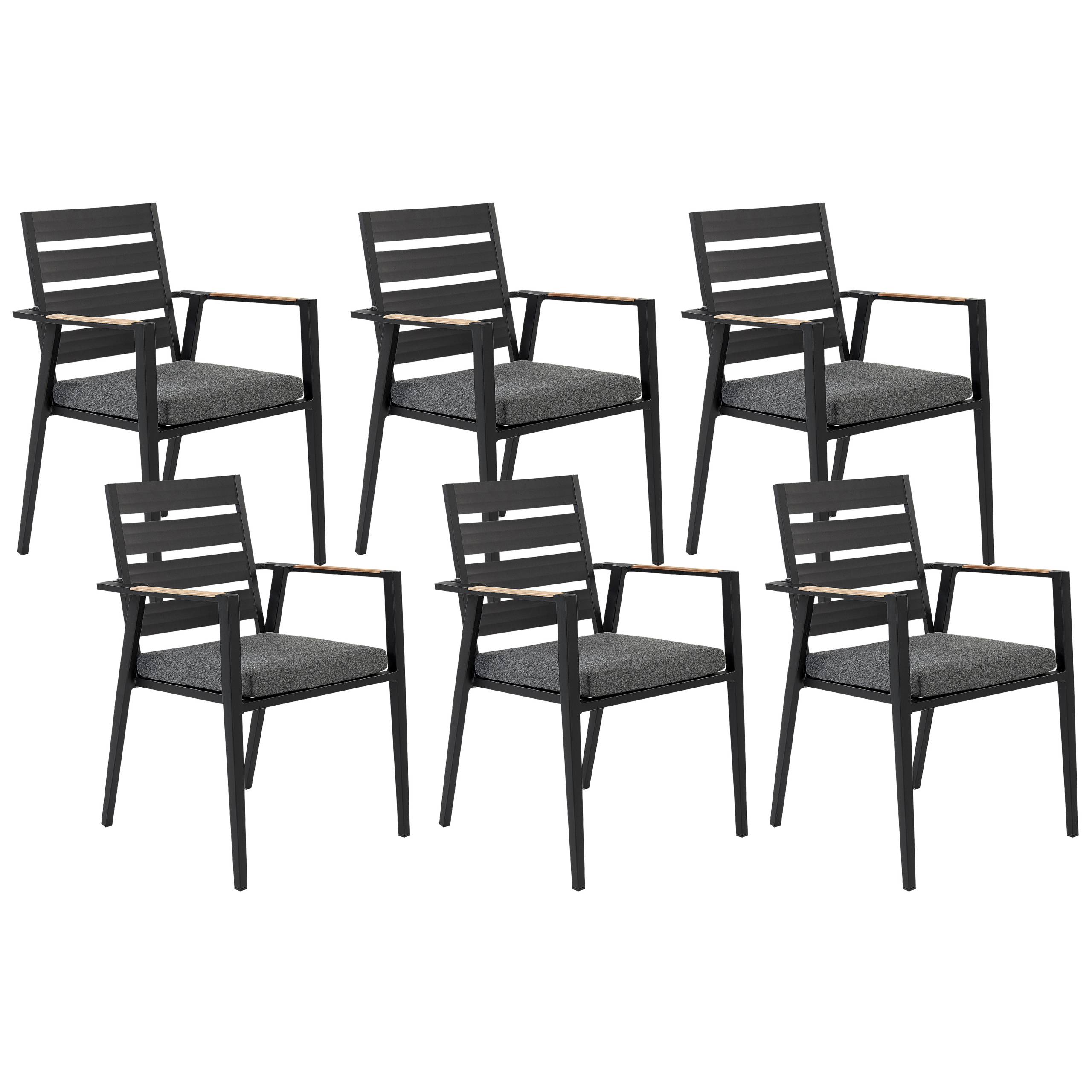 Beliani - Chaise de jardin Aluminium Noir TAVIANO - Beliani - Image 1