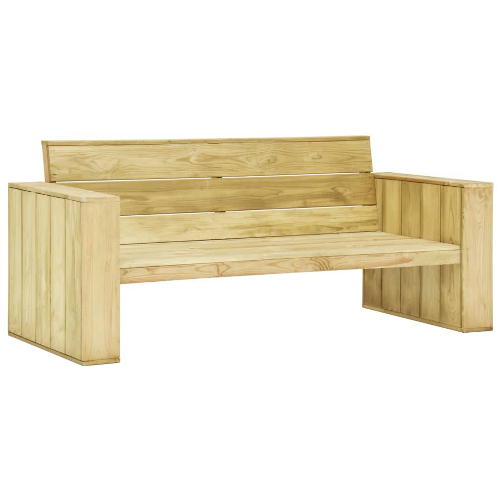 Helloshop26 - Salon de jardin meuble d'extérieur ensemble de mobilier 3 pièces avec coussins bois de pin imprégné - Image 2