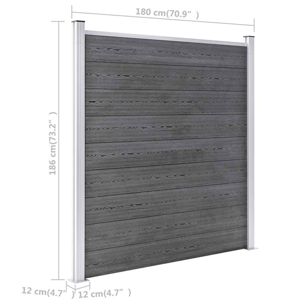 Clôture jardin WPC gris 1564 x 186 cm - PANGIVO - Image 10