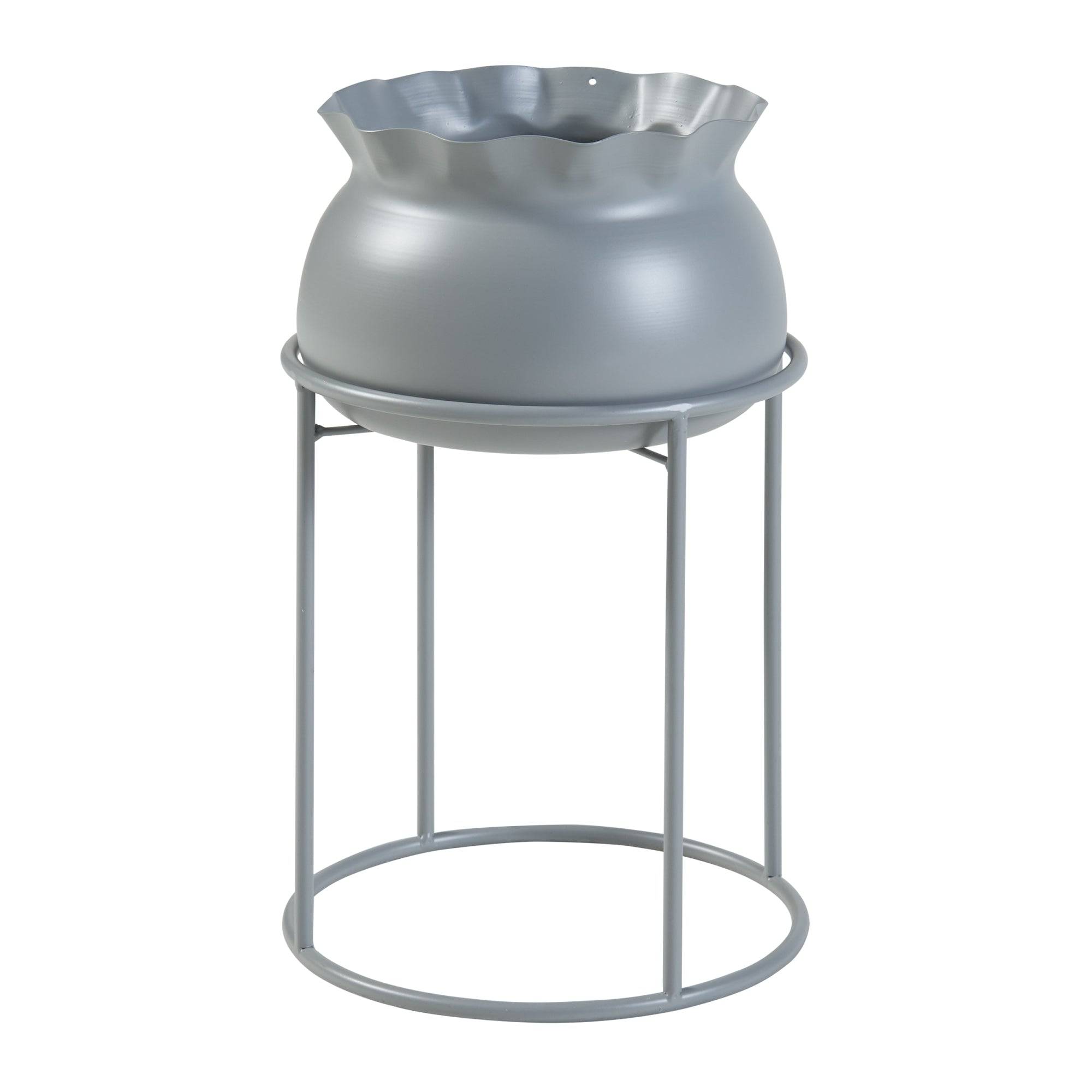 Porte-plantes style intemportel support 38 x 24 cm gris - Image 1