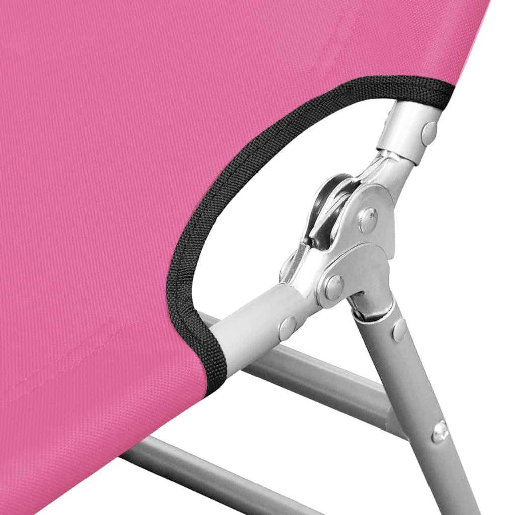 ComfortXL - Transat Pliable avec Repose-Tête Acier Rose Magento – ComfortXL Outdoor Living - Image 3