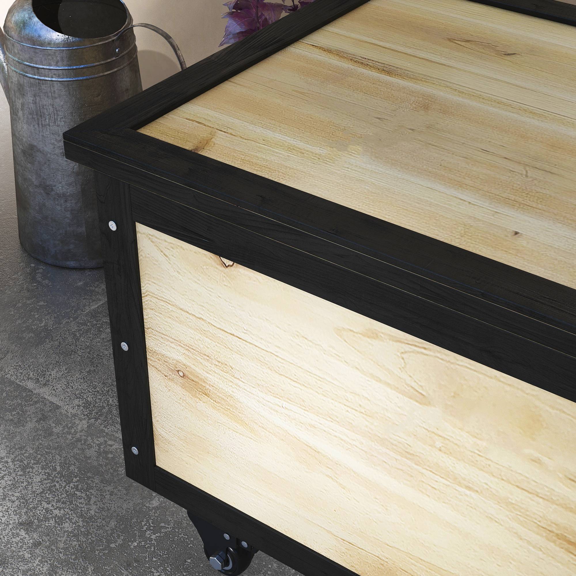 PANGIVO - Coffre de rangement en bois, naturel, 100 x 50 x 43 cm - PANGIVO - Image 7