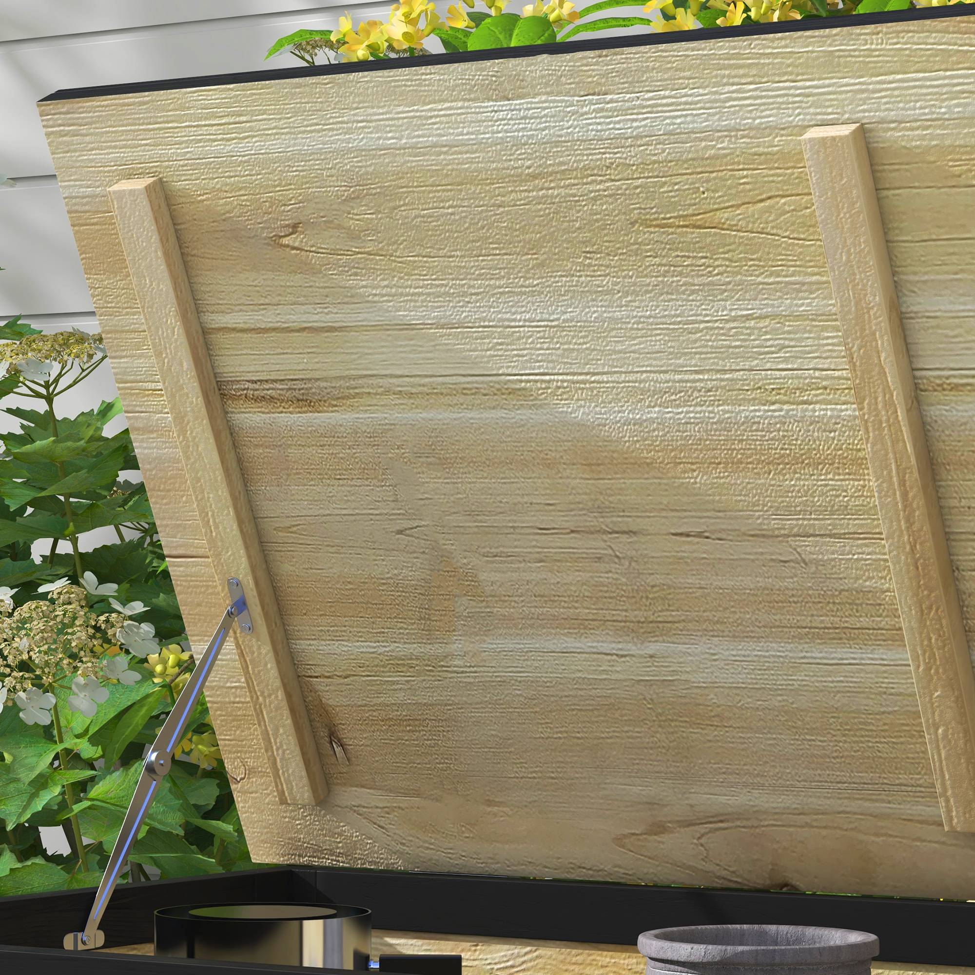 PANGIVO - Coffre de rangement en bois, naturel, 100 x 50 x 43 cm - PANGIVO - Image 8