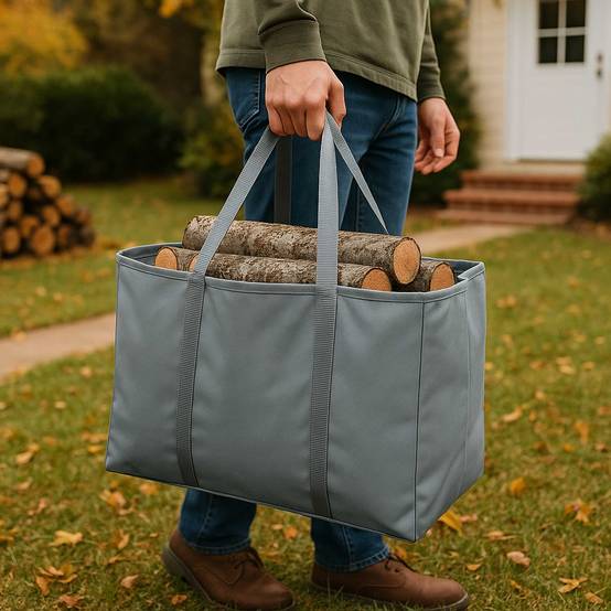 WERKA PRO - Sac porte bûches polyester WERKA PRO - Gris anthracite - Image 3
