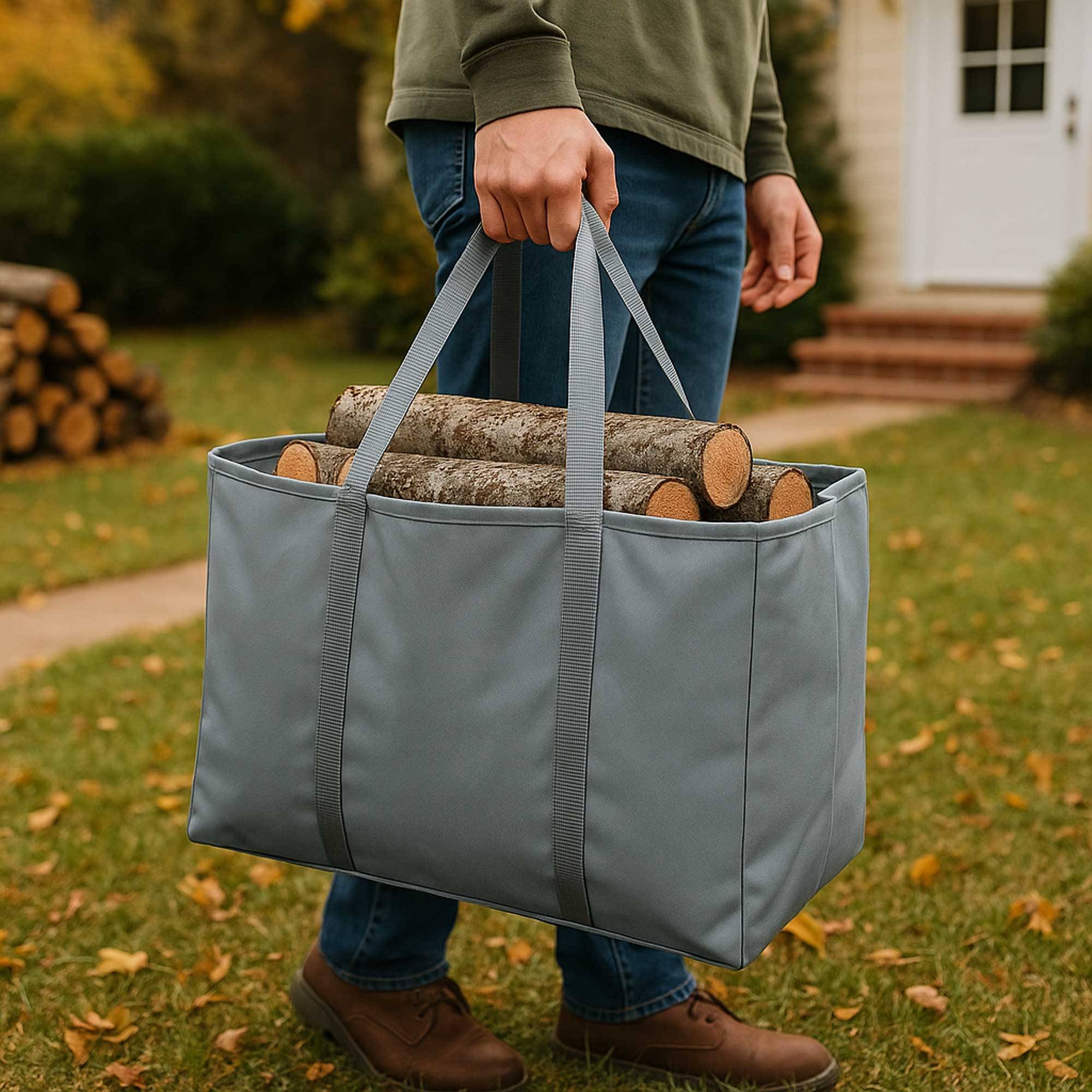 WERKA PRO - Sac porte bûches polyester WERKA PRO - Gris anthracite - Image 3