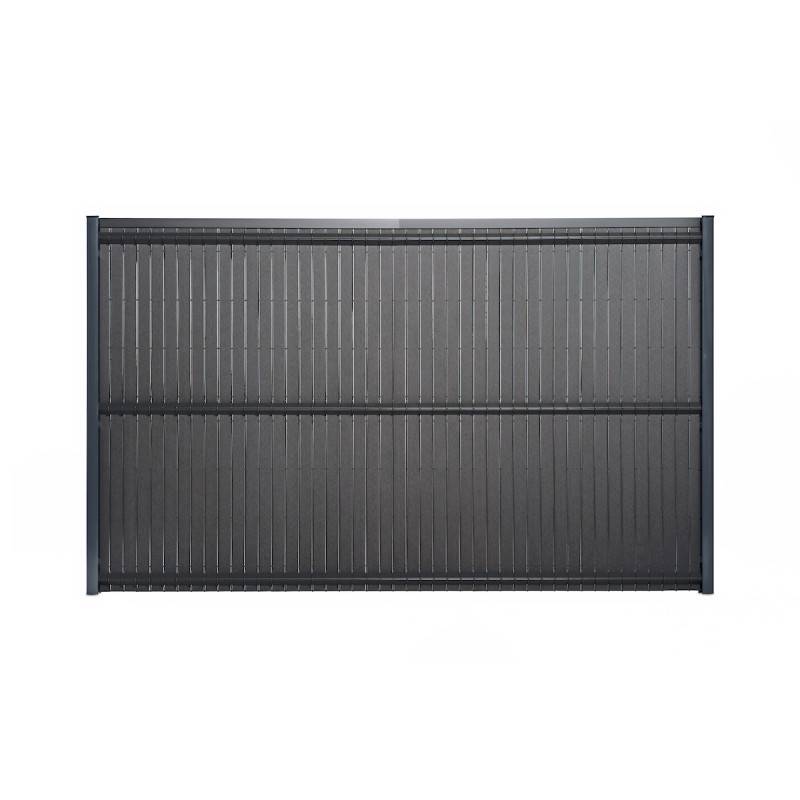 Kit lamelles occultantes rigide composite H 1m93 L 2m50 Gris anthracite - Easy Clôture - Image 1