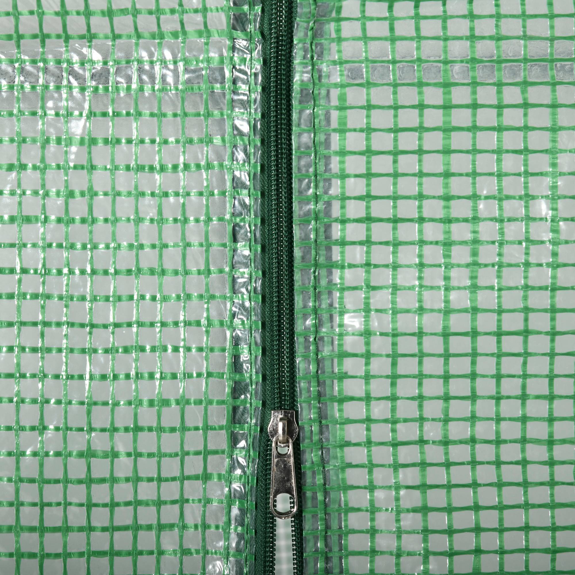 Sans Marque - Serre de Jardin avec Étagères 3 Niveaux, Petite Serre de Balcon en Bâche PE 140 g/㎡ Renforcée 141 x 72 x 191 cm, Vert - Image 10