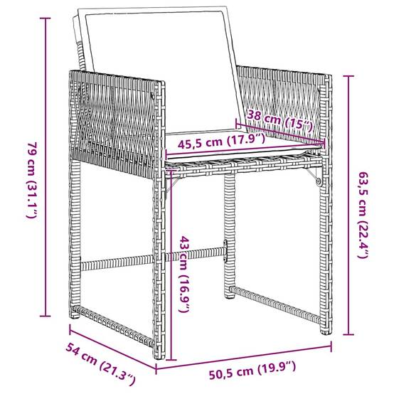 ComfortXL - Table et chaises de jardin 4 places en polyrotin et verre pour extérieur Beige – ComfortXL Outdoor Living - Image 8