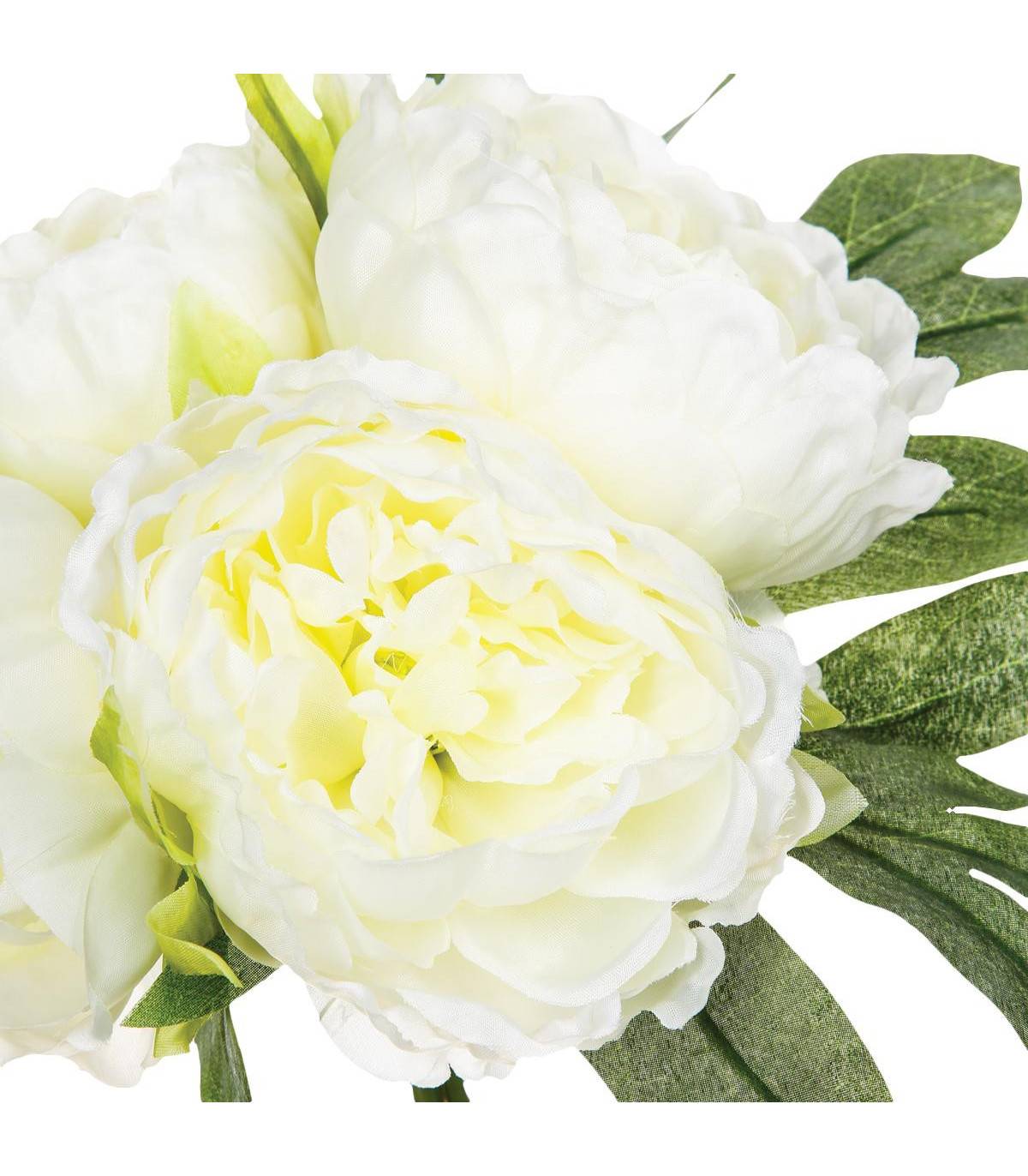 Bouquet artificiel 4 Pivoines Blanches H 30 cm - Image 2