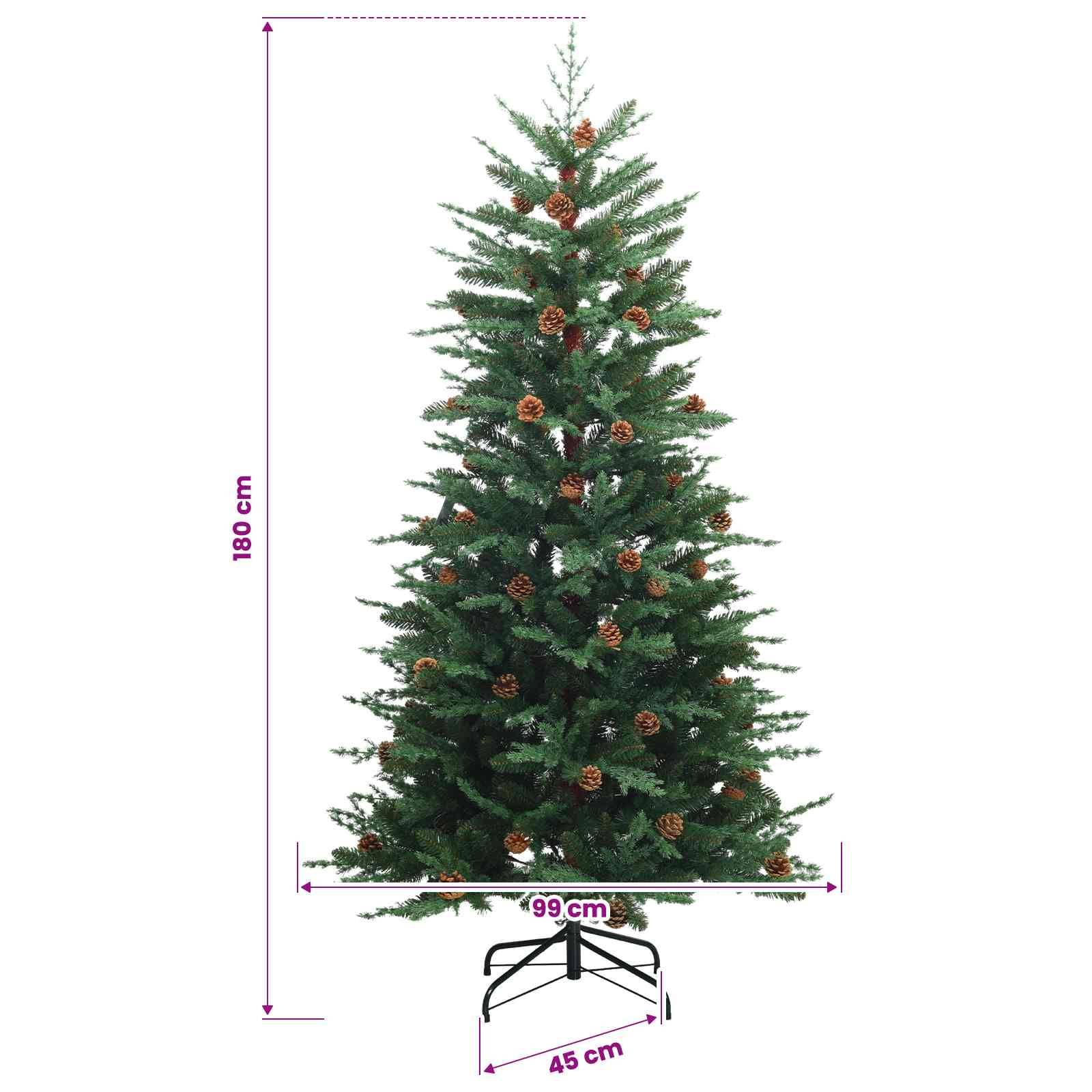 Vidaxl - Sapin de Noël artificiel avec boules 180 cm 300 LED Blanc chaud vidaXL 3466453 - Image 3