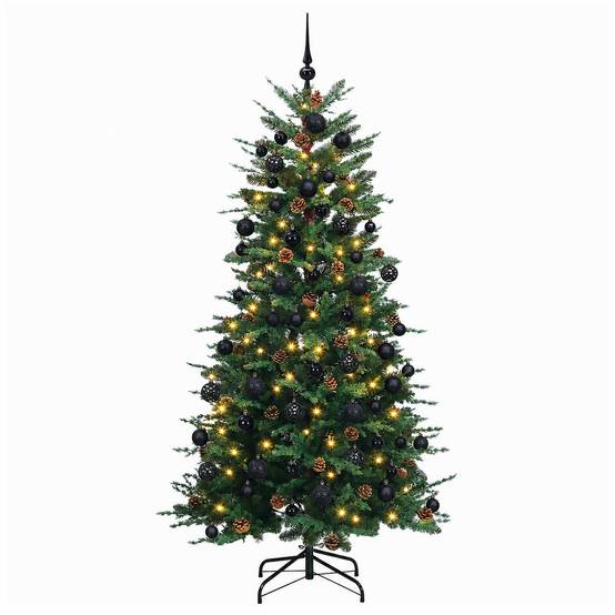Vidaxl - Sapin de Noël artificiel avec boules 180 cm 300 LED Blanc chaud vidaXL 3466453 - Image 5