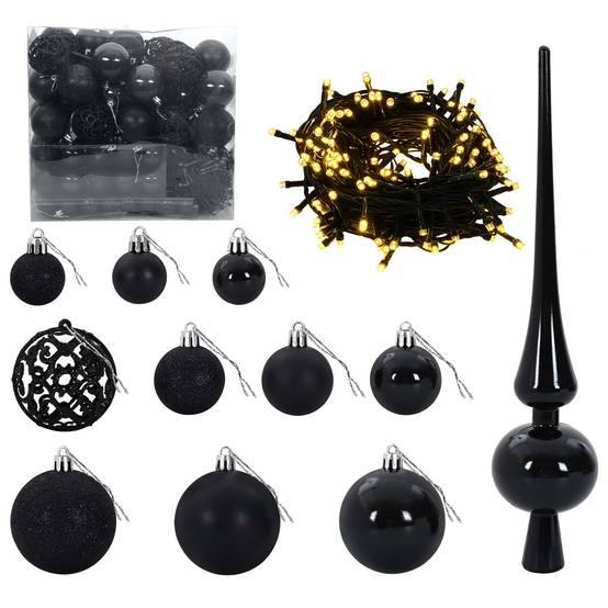 Vidaxl - Sapin de Noël artificiel avec boules 180 cm 300 LED Blanc chaud vidaXL 3466453 - Image 7