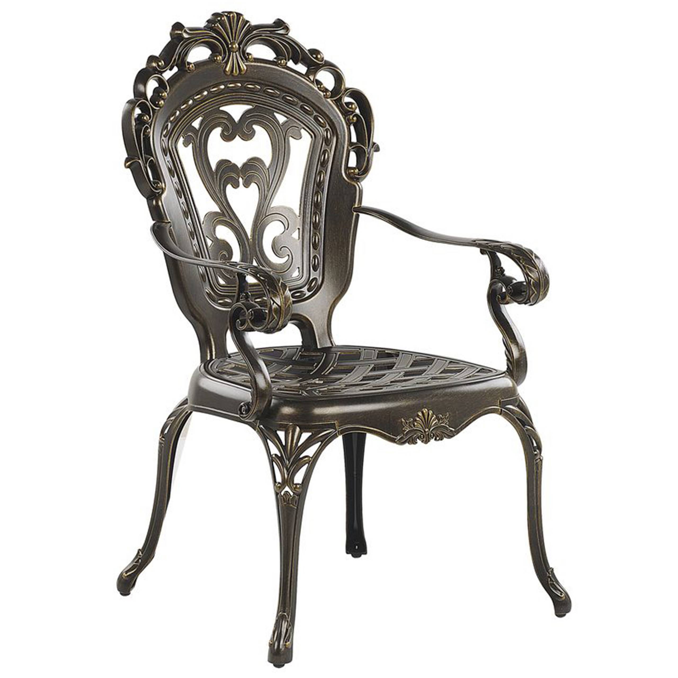 Beliani - Chaise de jardin Aluminium Marron foncé SAPRI - Beliani - Image 3