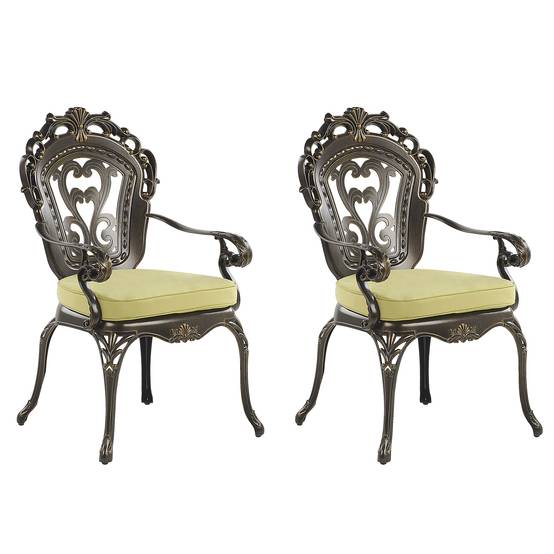 Beliani - Chaise de jardin Aluminium Marron foncé SAPRI - Beliani - Image 1