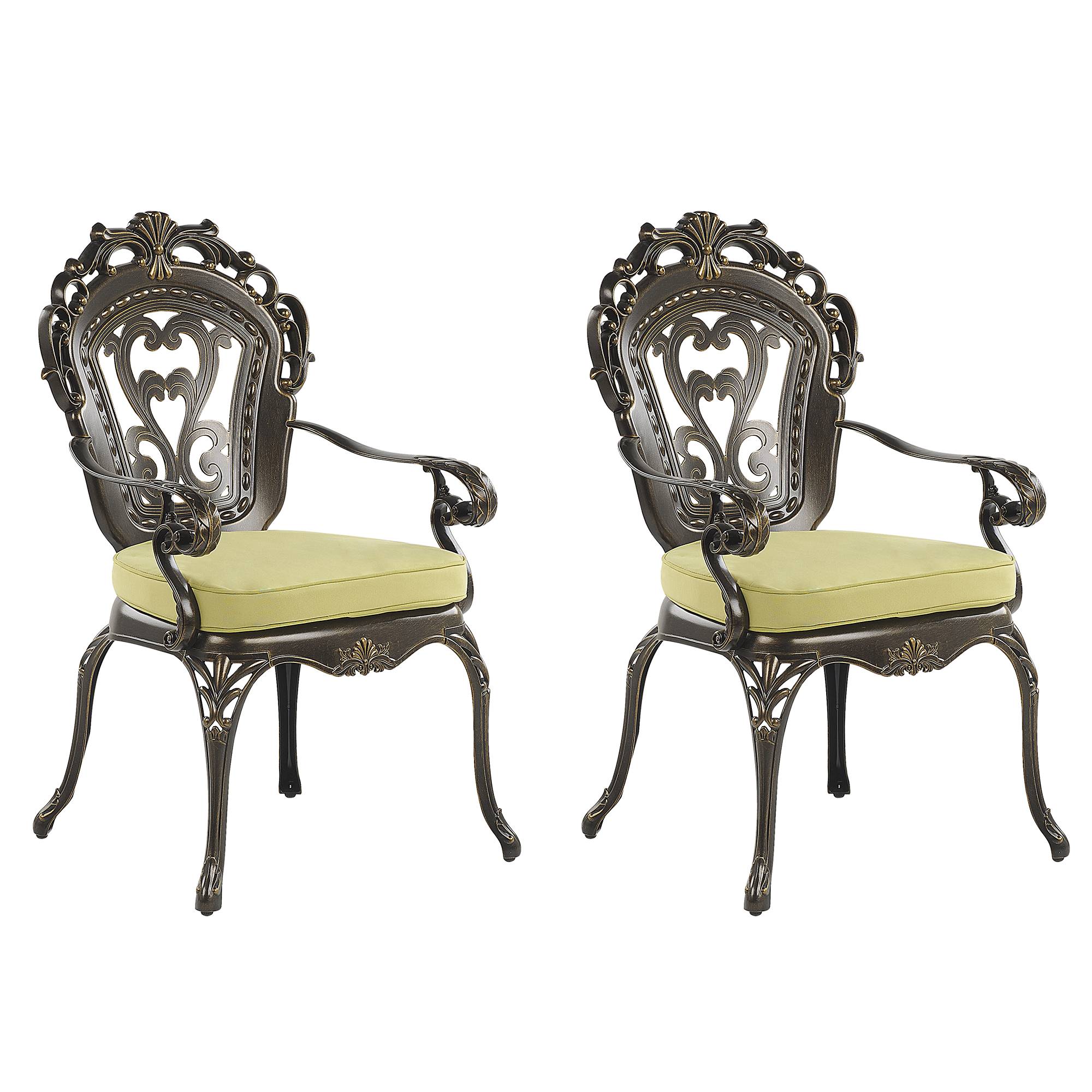 Beliani - Chaise de jardin Aluminium Marron foncé SAPRI - Beliani - Image 2