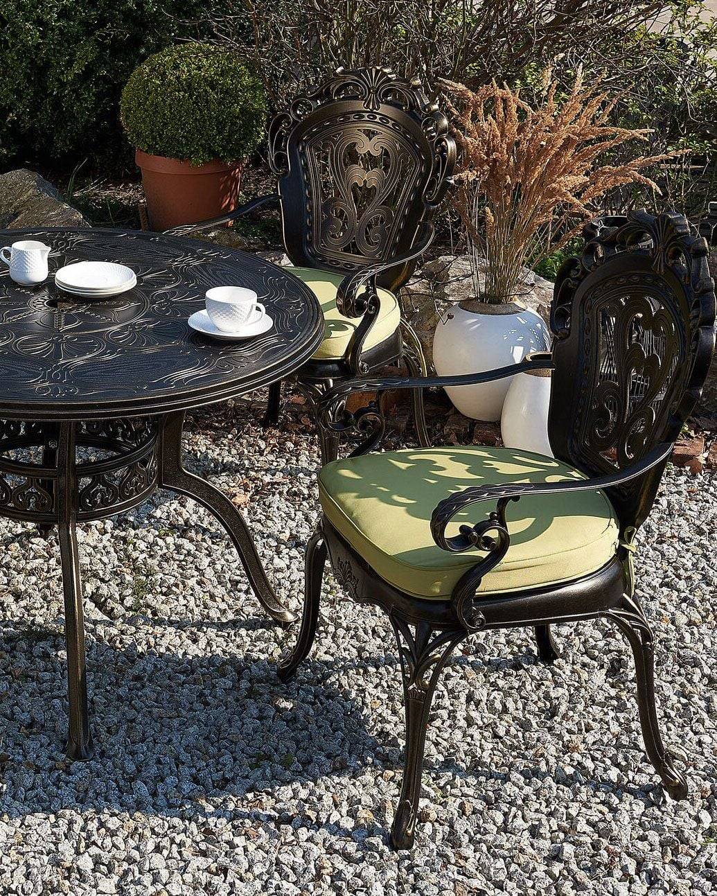 Beliani - Chaise de jardin Aluminium Marron foncé SAPRI - Beliani - Image 1
