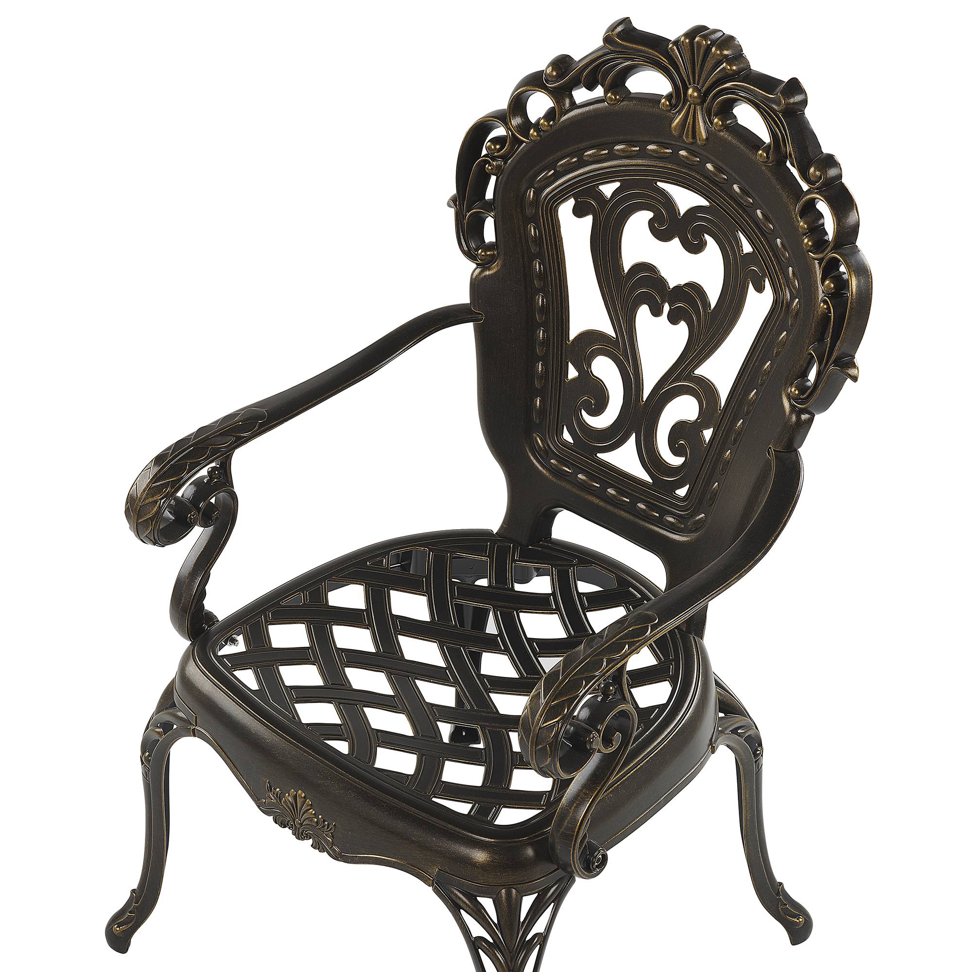 Beliani - Chaise de jardin Aluminium Marron foncé SAPRI - Beliani - Image 6