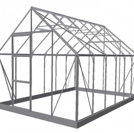 Halls - Serre de jardin Universal en verre trempé avec base de 9.9m², Couleur Vert - Image 1