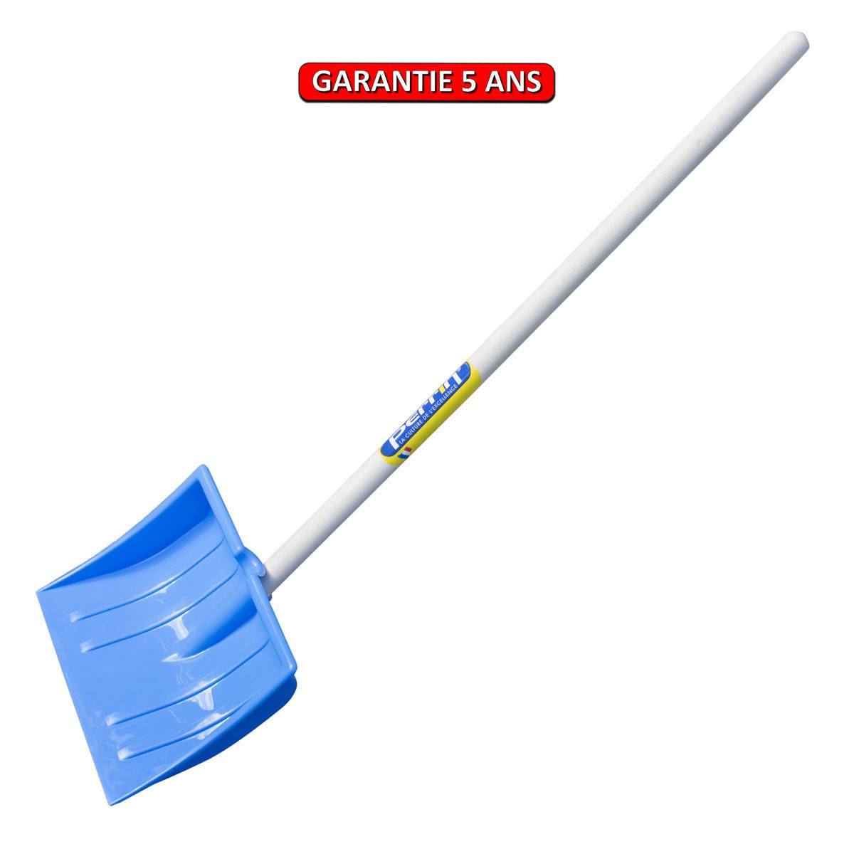 Outils Perrin - Poussoir à neige enfant 24,5 cm – bleu – manche pomme 66 cm