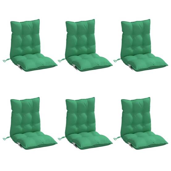 Lot de 6 Coussins Chaise de Jardin Dossier Bas Tissu Oxford Déperlant Vert 100x50x7cm – ComfortXL Outdoor Living - Image 10