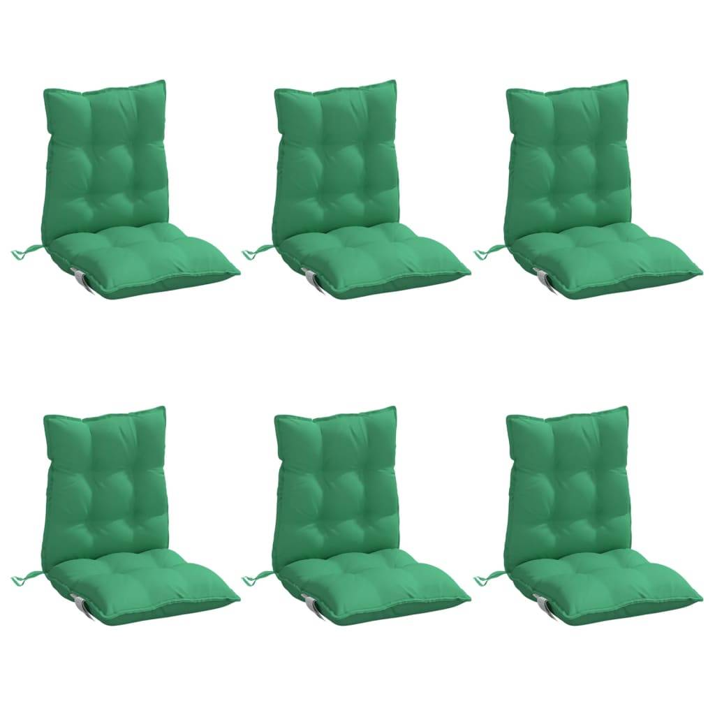 Lot de 6 Coussins Chaise de Jardin Dossier Bas Tissu Oxford Déperlant Vert 100x50x7cm – ComfortXL Outdoor Living - Image 10