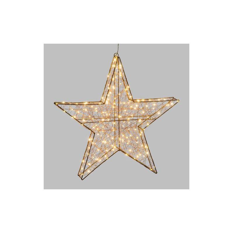 Lotti - Étoile lumineuse 3D 40 cm 80 microLed blanc chaud flash fil cuivré Lotti - Image 4
