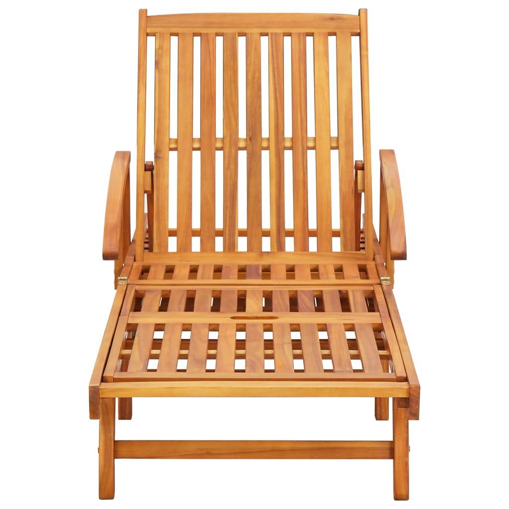 Lot 2 Lits de Bain Bois Acacia Roulettes Extérieur Bleu Roi – ComfortXL Outdoor Living - Image 3