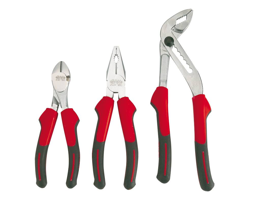Jeu de 3 pinces bimatière - SAM OUTILLAGE - 209J3Z