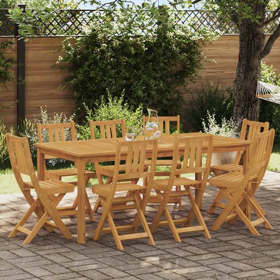 Chaises de jardin bois d'acacia naturel 40 x 42 x 85 cm - PANGIVO - Image 1