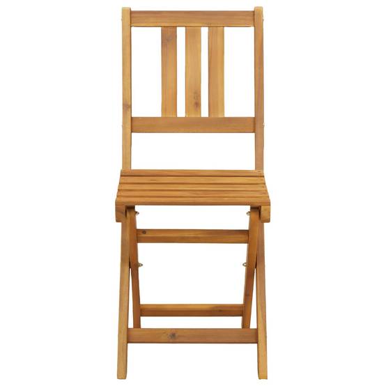 Chaises de jardin bois d'acacia naturel 40 x 42 x 85 cm - PANGIVO - Image 5