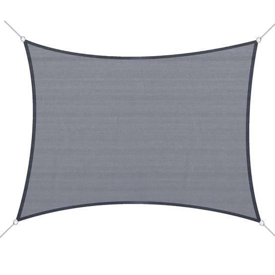 Voile d'ombrage Voile solaire - rectangulaire 6x4m HDPE Protection UV Avec sac de rangement - gris fr231 - Image 2