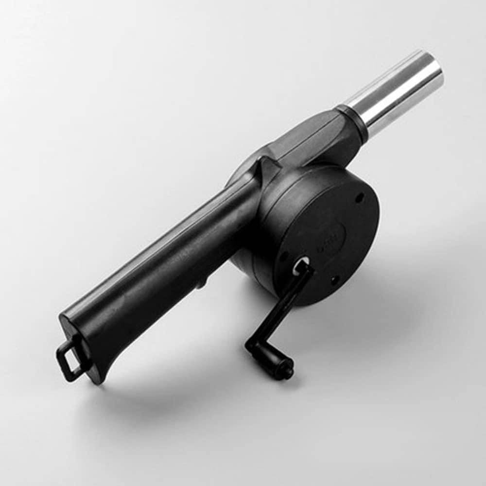 Souffleur manuel pour barbecue - Ventilateur à manivelle - Métal/plastique-Living123 - Image 3