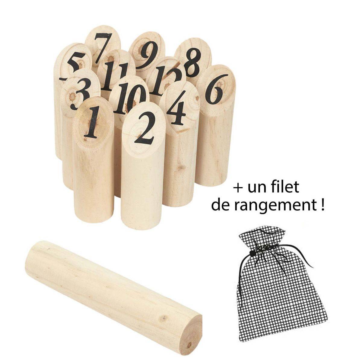 Mister Gadget - Jeu de quilles en bois nordique
