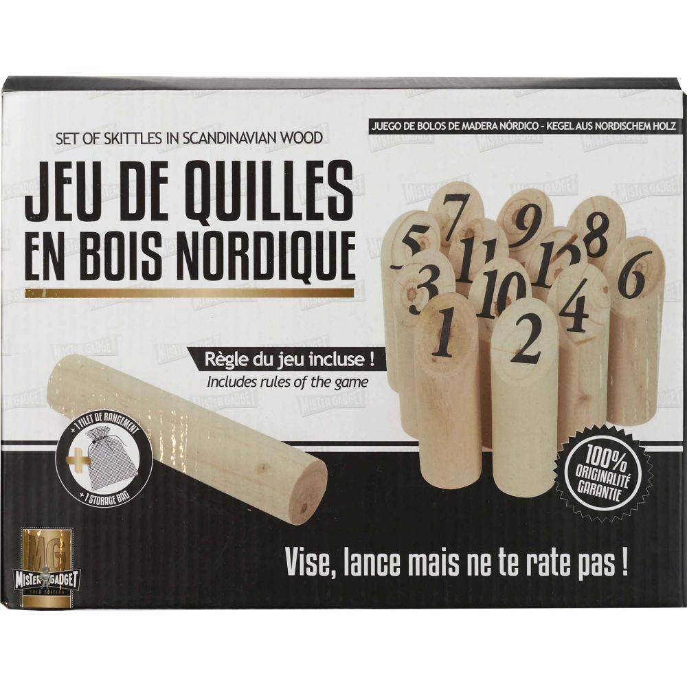 Mister Gadget - Jeu de quilles en bois nordique - Image 2