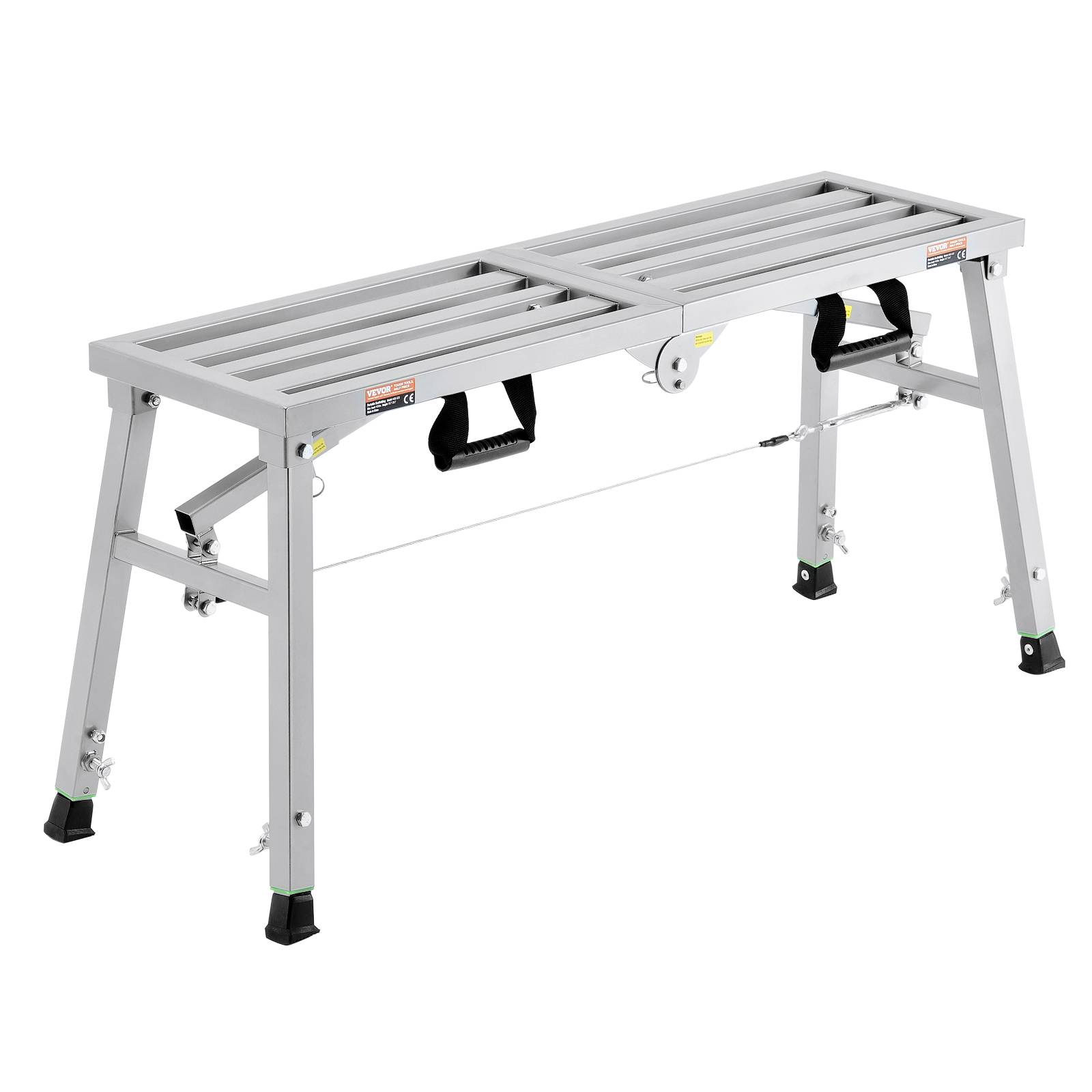Vevor - VEVOR Plateforme travail échafaudage pliant, hauteurs 500-740 mm, charge 180 kg. Acier allié.
