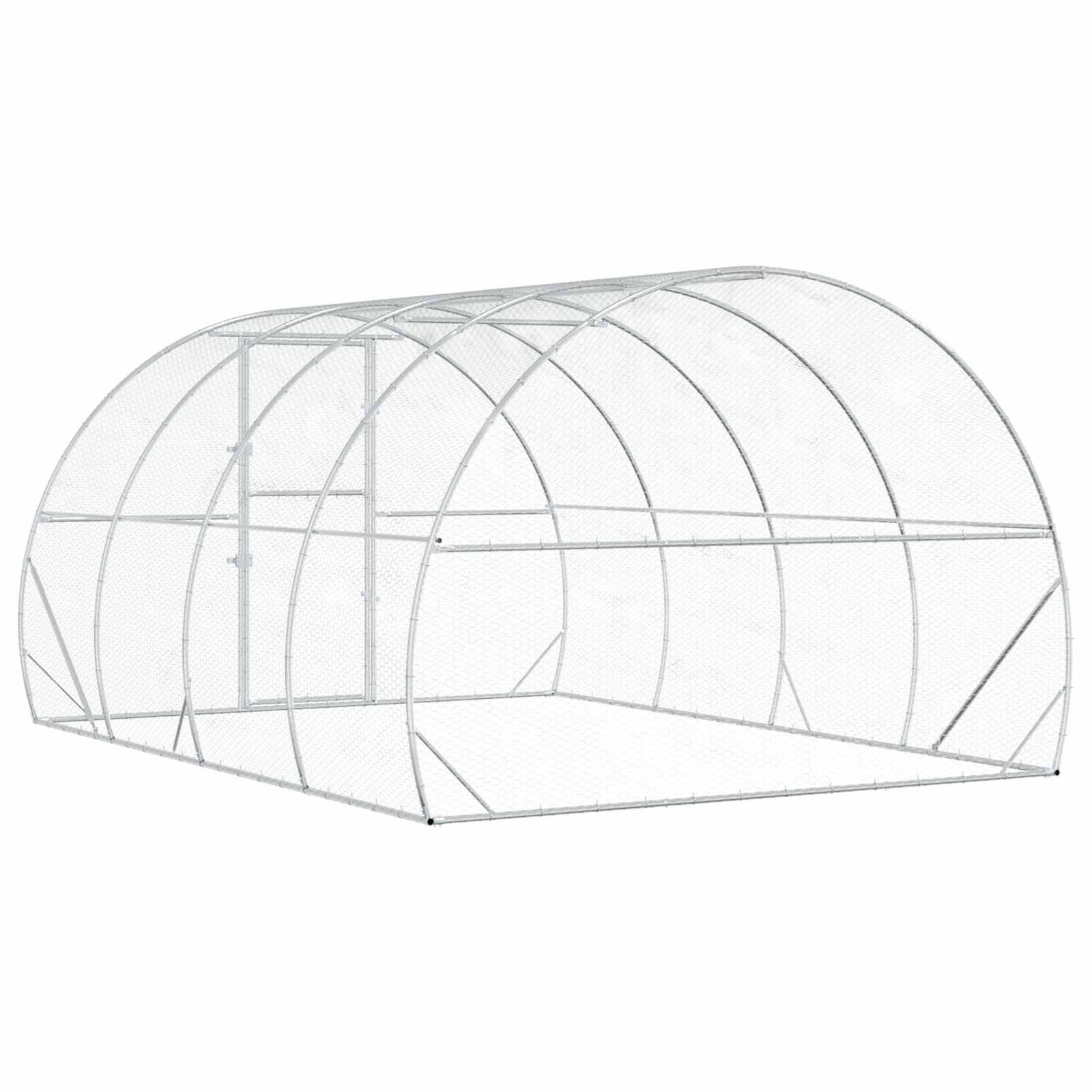 Vidaxl - Poulailler Argenté 400 x 300 x 200 cm Acier galvanisé vidaXL 3434691 - Image 7