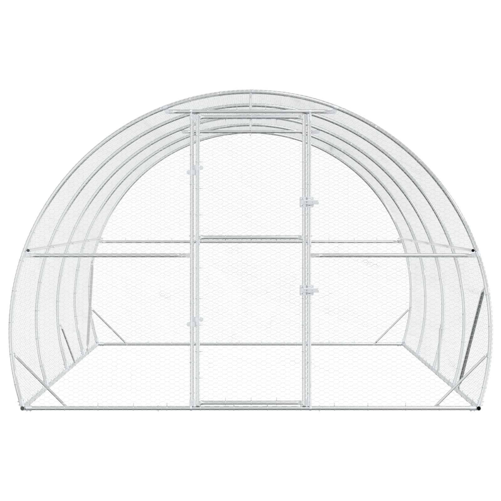 Vidaxl - Poulailler Argenté 400 x 300 x 200 cm Acier galvanisé vidaXL 3434691 - Image 5